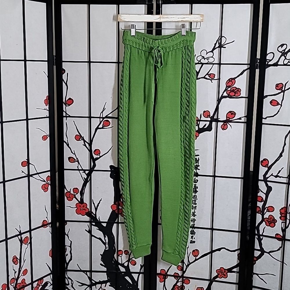 Paola Bernardi Green Knit Sweat/ Lounge Pants